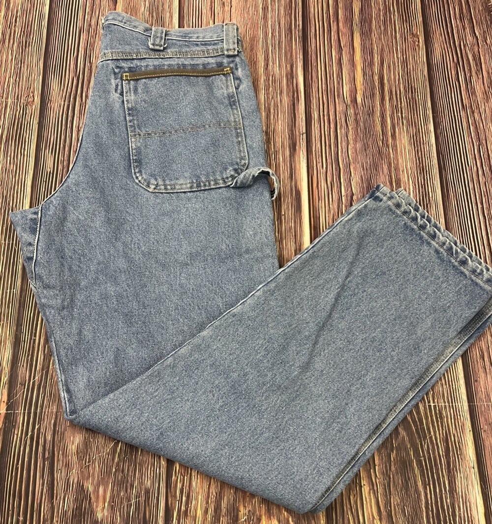 Wrangler Riggs Carpenter Jeans Relaxed Fit Mens Size 34x34 (Actual 34x34)